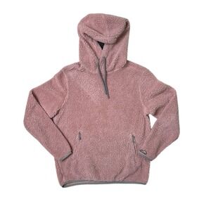 Chubbies Mens Hoodie Pink Fleece Sherpa Pullover Sweater Size Medium